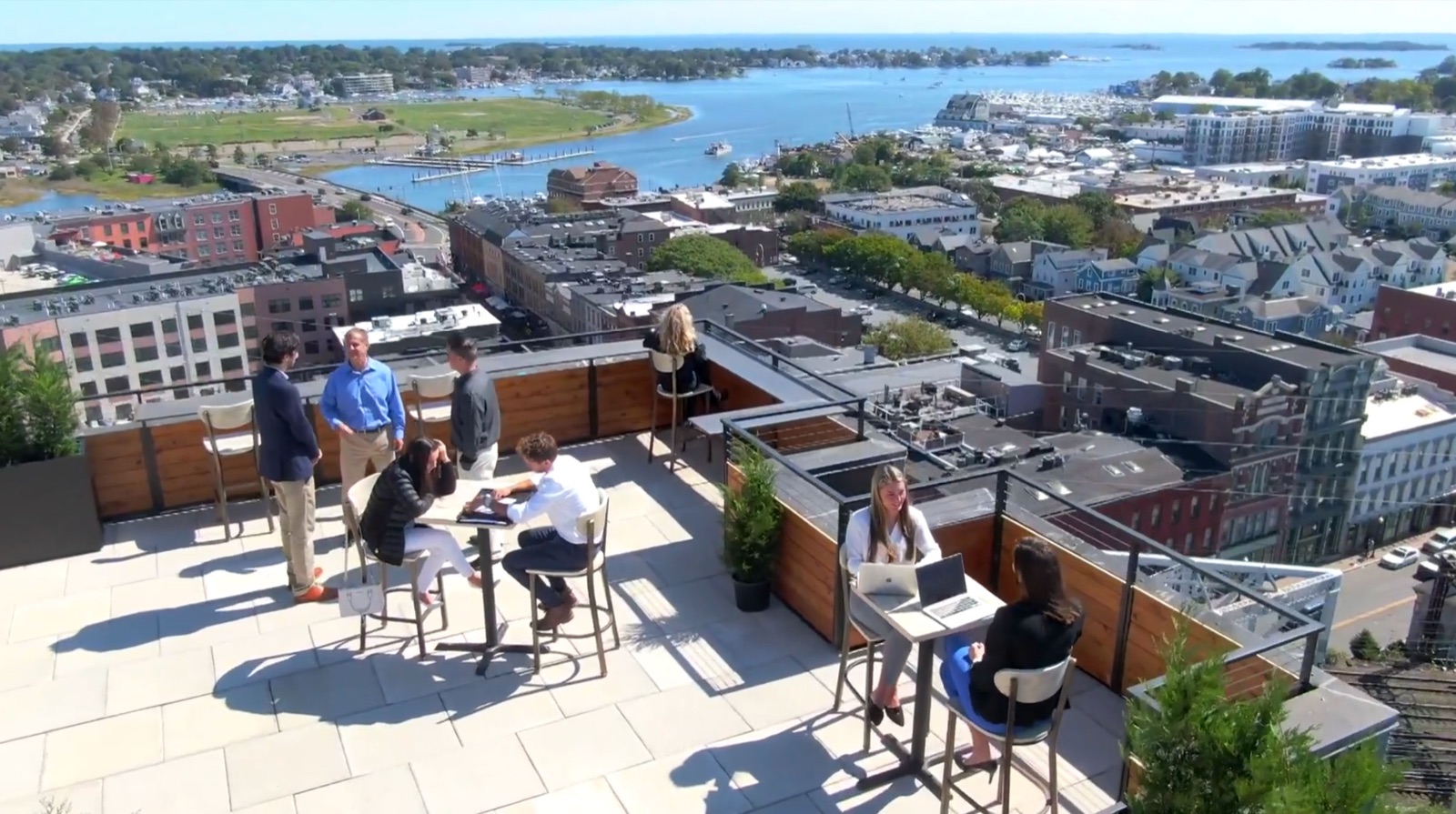 The Diray team on the rooftop at SoNo 50 in Norwalk